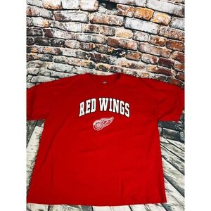Detroit Red Wings NHL Hockey T‎ Shirt Red 2XL Cotton Official Licensed